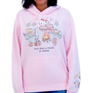 Hello Kitty and Friends Pink Pullover Hoodie Size XXL NWT
